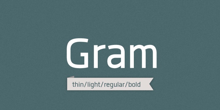 Gram thin Font preview